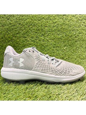 Under Armour Glyde 2.0 MT TPU Womens Size 10 Gray White Running Softball Cleats